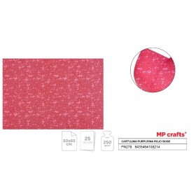 CARTULINA PURPURINA ROJO 50X65