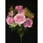 RAMO ROSAS *9 CON BOLITAS LILA