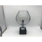PORTAVELAS METAL PLATA 22*17*37H CM