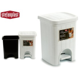 PAPELERA ELEGANCE PEQ 6L BLANCO 20,5 x 20,5 x 28 cm.