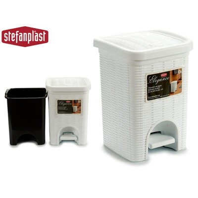 PAPELERA ELEGANCE PEQ 6L BLANCO 20,5 x 20,5 x 28 cm.