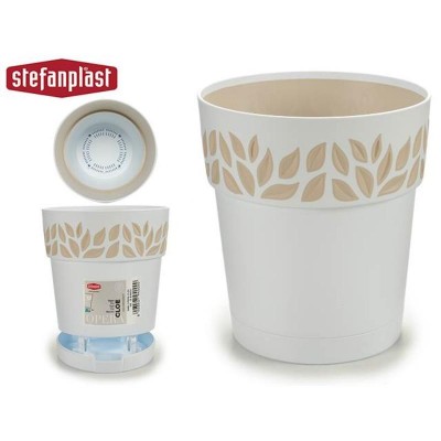 MACETA PLASTICO 15 CM CLOE BLANCA