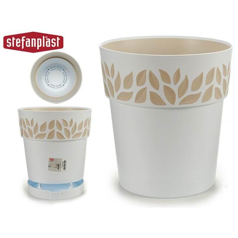 MACETA PLASTICO 30CM CLOE BLANCA