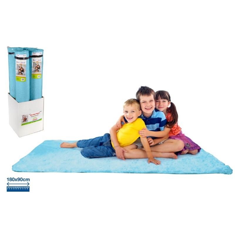 ALFOMBRA GRANDE CELESTE FELPA 180X90 CM.