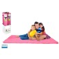 ALFOMBRA GRANDE ROSA FUERTE FELPA 180X90 CM.