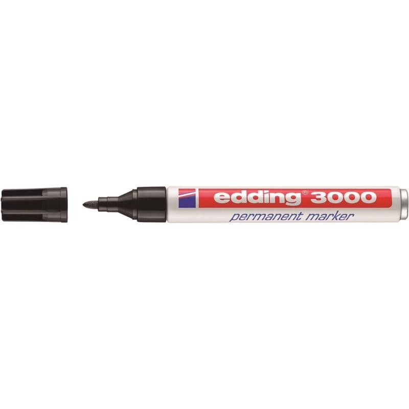 MARCADOR PERMANENTE EDDING 3000 01 NEGRO