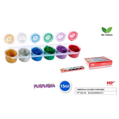 TEMPERA 6 COLERES PURPURINA