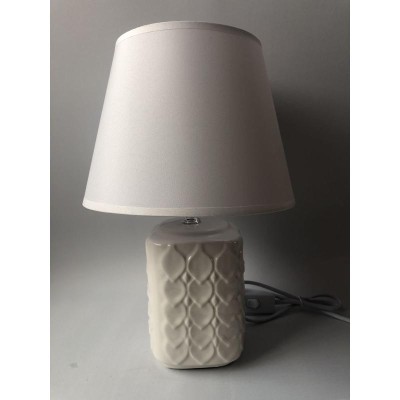 LAMPARA CERAMICA BLANCA 10*38