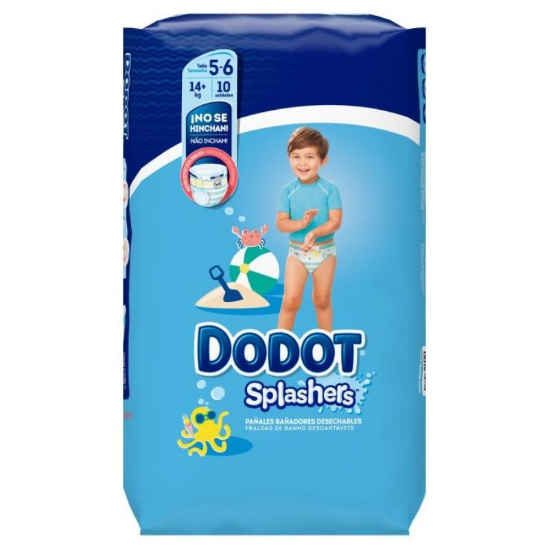 DODOT SPLASHERS T-5/6 +14KG 10 UDS BAÑADOR