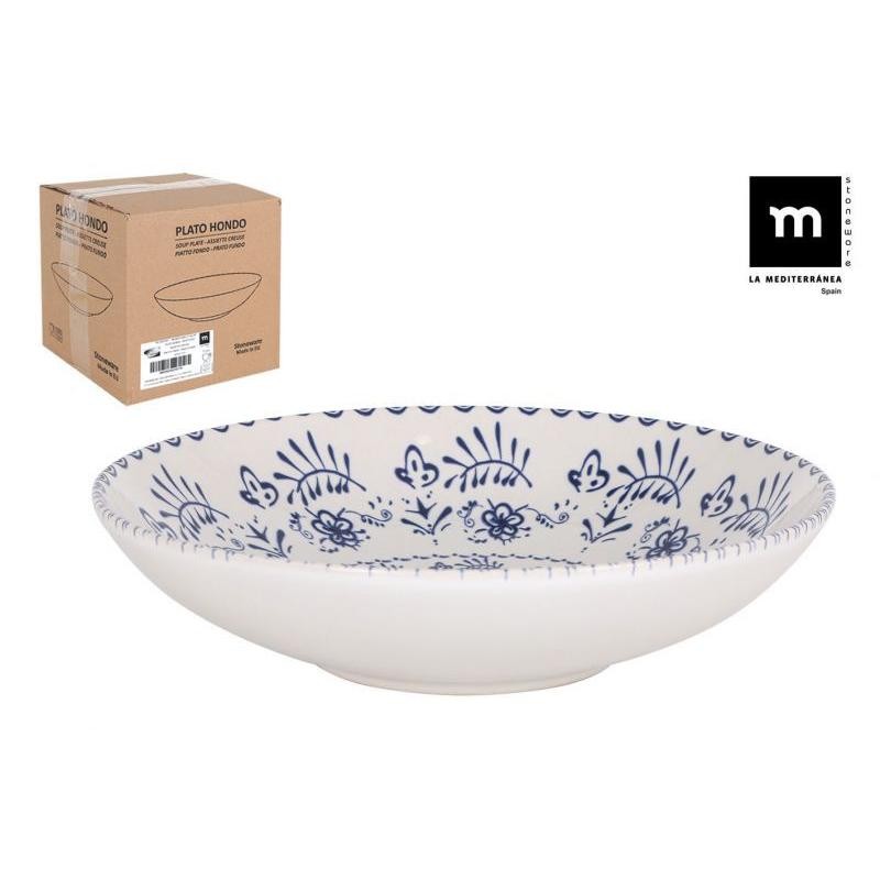 PLATO HONDO 21 CM BLUR MONACO BRILLO