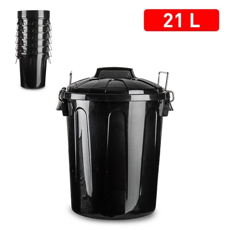 CUBO BASURA 21 LT. NEGRO