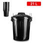 CUBO BASURA 21 LT. NEGRO