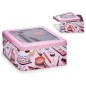 CAJA HOJALATA MAQUILLAJE CON VENTANA