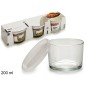 JUEGO 3 TARROS 200ML.TRANSPARENTES VIDRIO