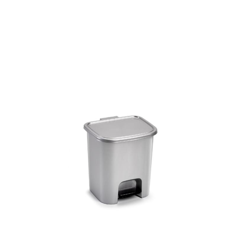 PAPELERA 7.5L CUBRE REF 11978 PLATA