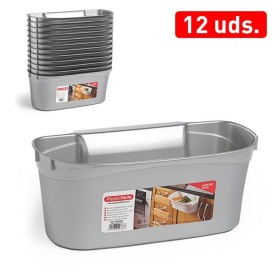 CESTA RECOGEDORA PARA COCINA PLATA