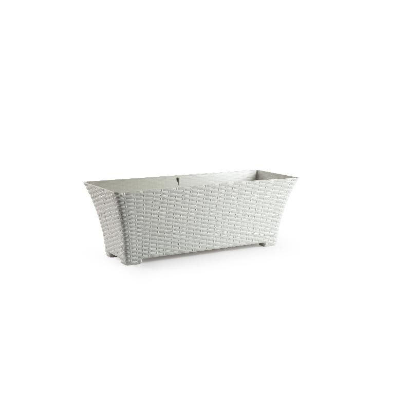 JARDINERA RATTAN 60 CM MARFIL