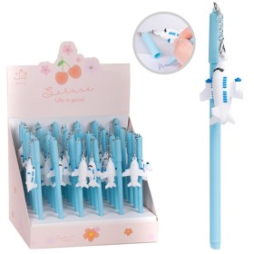 BOLIGRAFO GEL AVION PLASTICO