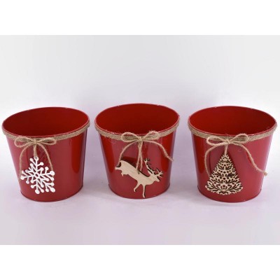 MACETERO NAVIDAD 17 CM 3 SURT
