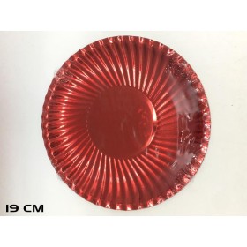 PLATOS X 10 PAPEL ROJO 19CM.