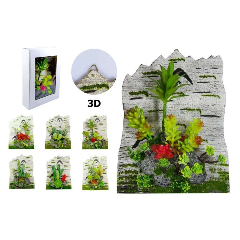 CUADRO 3D PLANTTA DECORA PLAST.C/PLACA MAD.       