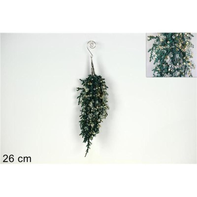 COLGANTE RAMILLETE C/BRILLO VERDE