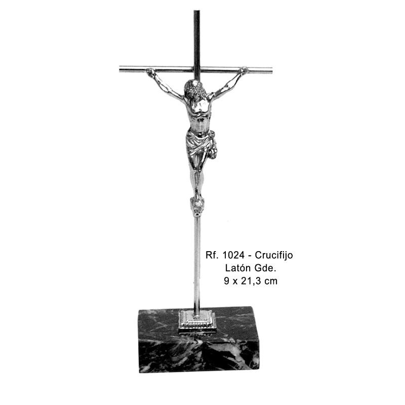 CRUCIFIJO LATON GDE.P.MARMOL