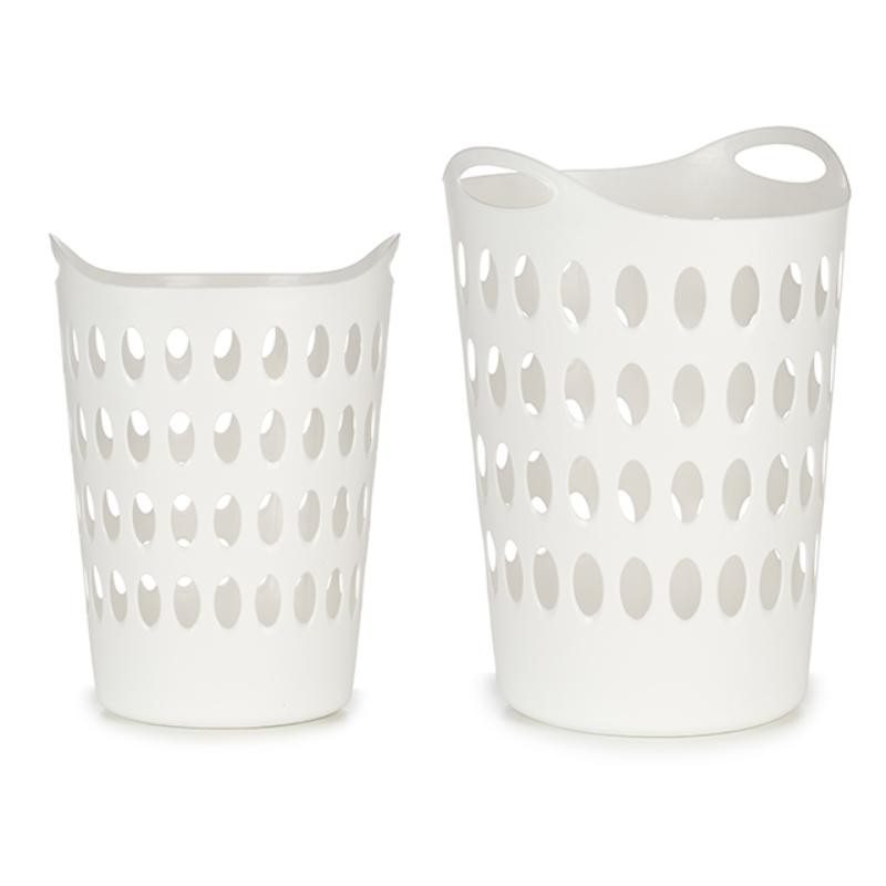 CESTO PLASTICO 50L. C/ASAS BLANCO 41X56X44 CM.