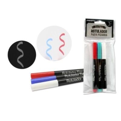 SET 3 ROTULADORES TIZA LIQUIDA COLORES