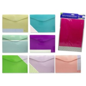 SET 2 SOBRES PORTADOCUMENTOS A4 NEON-PASTEL