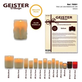 VELA LED JARA BAT. LITIO 5X5 CM