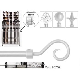 BARRA CORTINA BLANCA 170-320 CM SURT