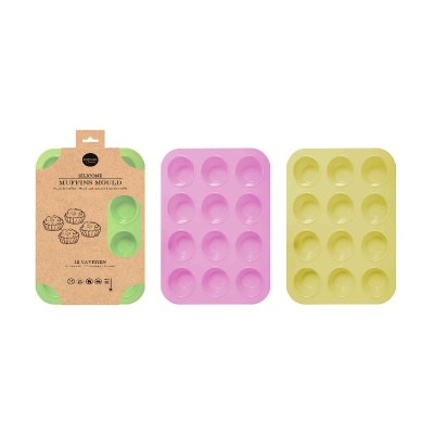 MOLDES DE SILICONA MUFFINS 12 CAVID
