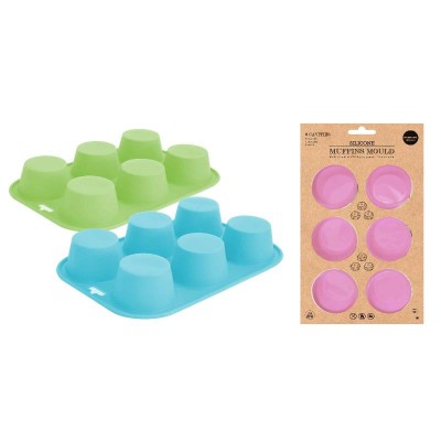 MOLDES SILICONA 6 CAVIDADES 24X16.5X3.6 CM