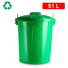 CUBO BASURA 51 LTS. VERDE PARCHIS
