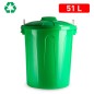 CUBO BASURA 51 LTS. VERDE PARCHIS