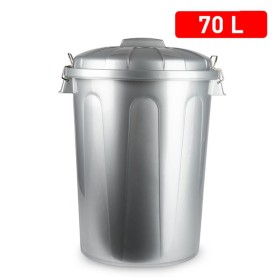 CUBO BASURA 70 L PLATA