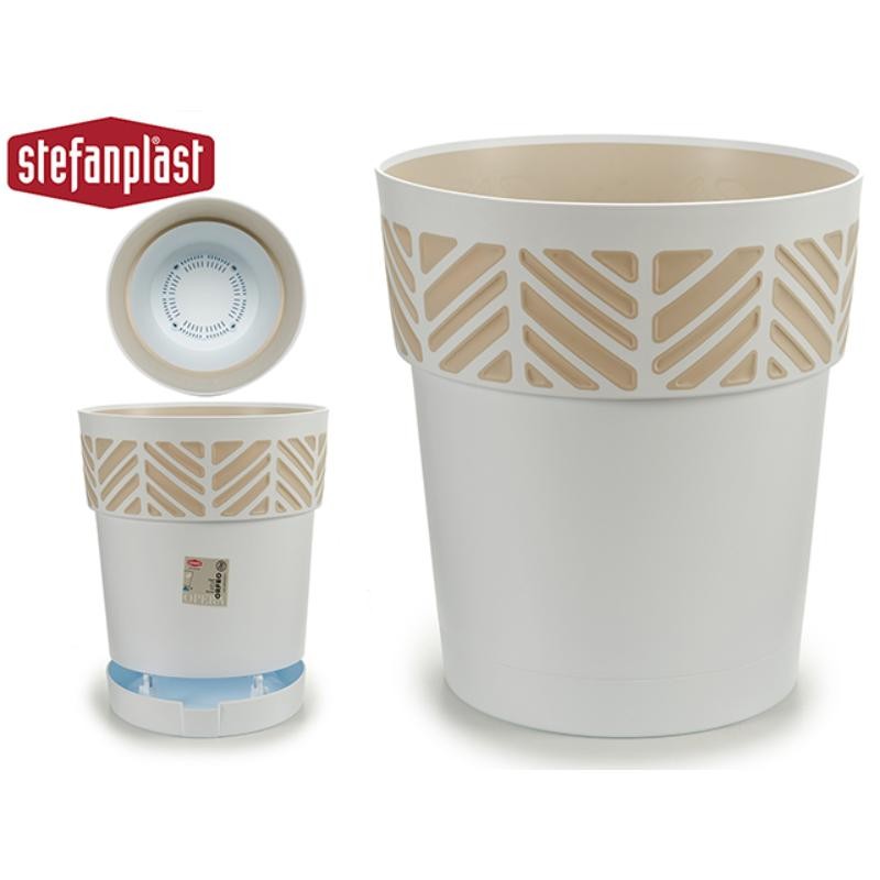 MACETA PLASTICO 30 CM ORFEO BLANCA