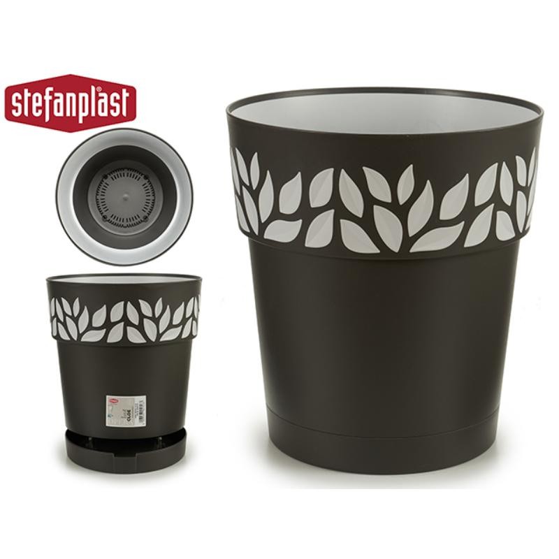 MACETA PLASTICO 30CM CLOE ANTRACITA