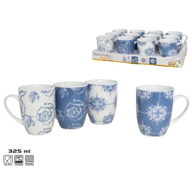 TAZA MUG RUBI 325 ML 4 SURT