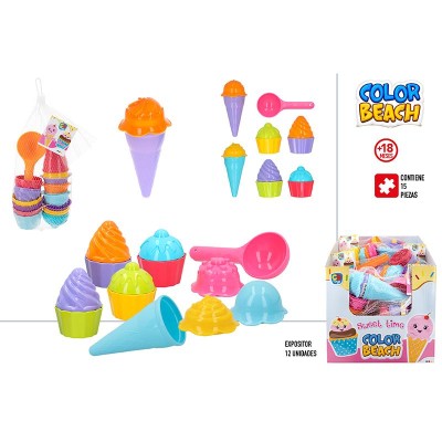 SET MOLDES PLAYA HELADOS Y CUPCAKES