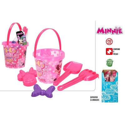 SET PLAYA MINNIE CUBO D18CM. C/PALA