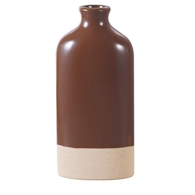 FLORERO CERAMICA 16*9*36 CM MARRON