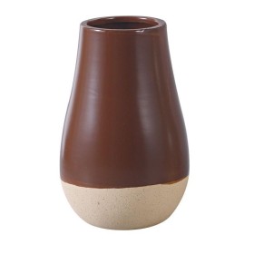 FLORERO CERAMICA 16*16*26 CM MARRON