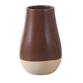FLORERO CERAMICA 14*14*21 CM MARRON