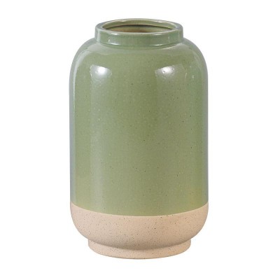 FLORERO CERAMICA 13*13*20 CM VERDE