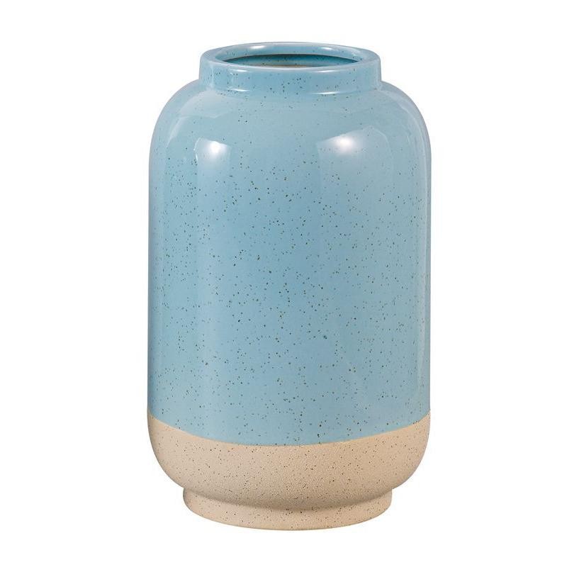 FLORERO CERAMICA 13*13*20 CM TURQUESA