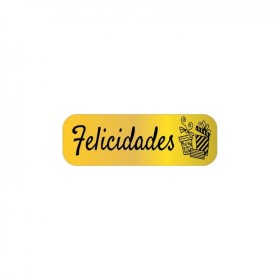 R.250 ETIQUETAS ORO FELICIDADES