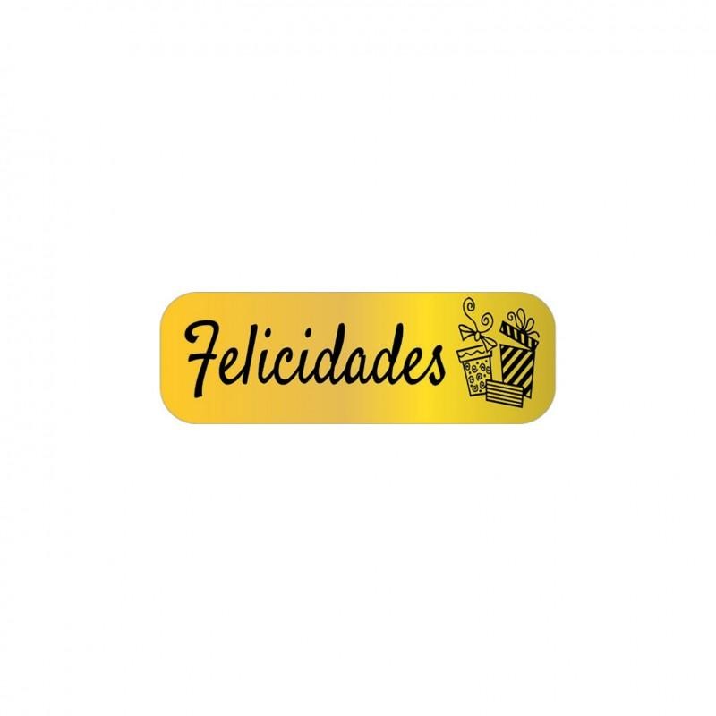 R.250 ETIQUETAS ORO FELICIDADES