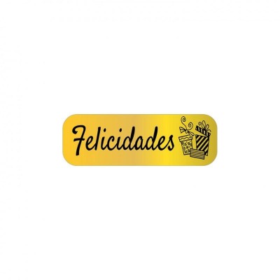 R.250 ETIQUETAS ORO FELICIDADES